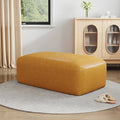 Genuine Leather Upholstered Bench Ottoman for Living Room and Bedroom