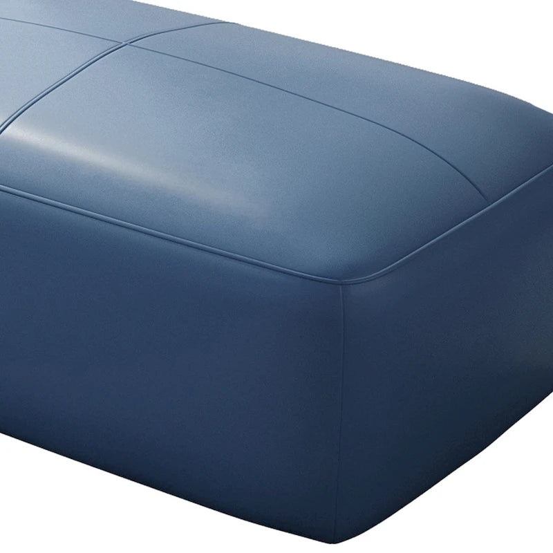 Genuine Leather Upholstered Bench Ottoman for Living Room and Bedroom