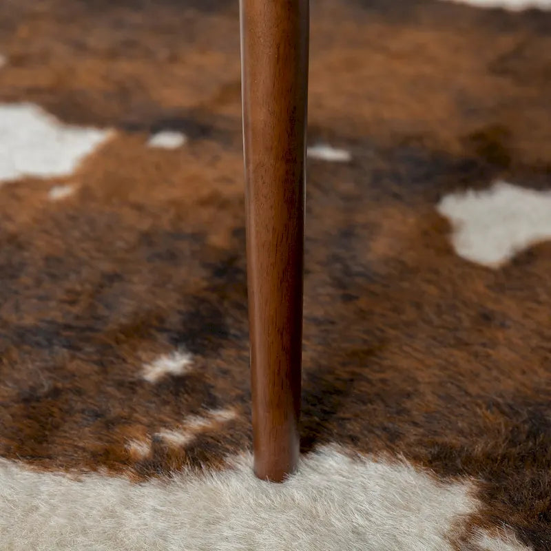 60-Inch Mid-Century Dining Table with Wood Veneer Top, Seats 6
