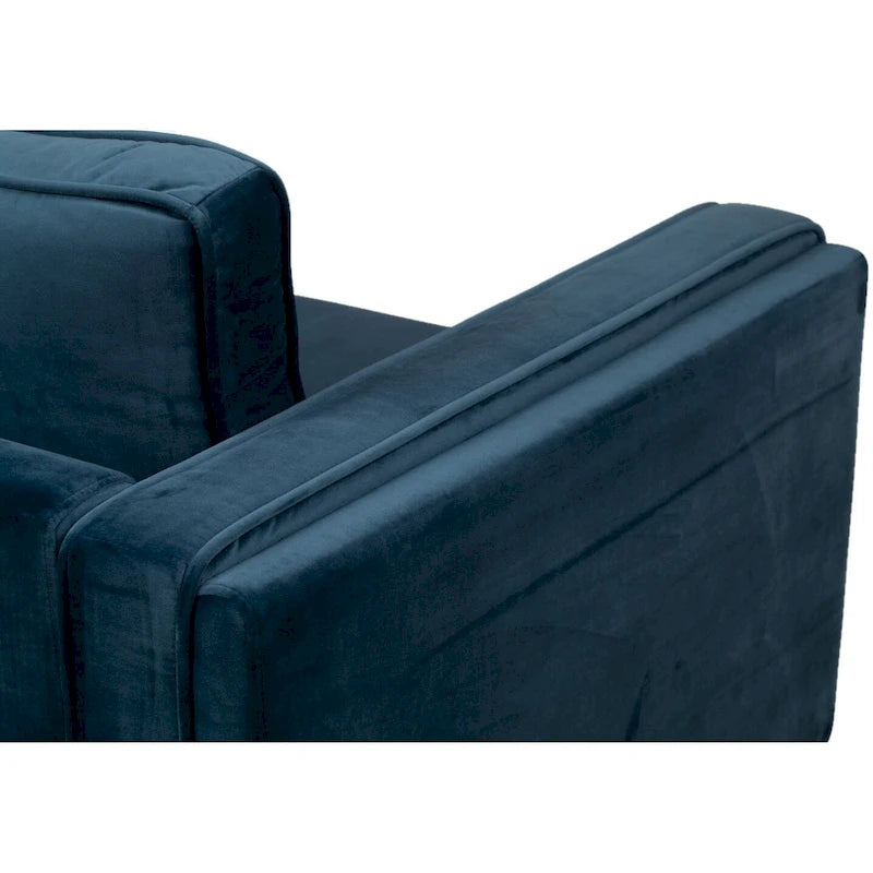 Green Velvet Arm Chair with Golden Finish Legs