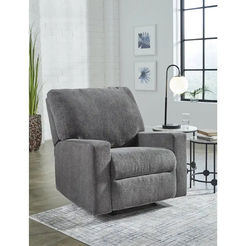 Rocker Recliner with Pull Tab, High-Density Foam and Gentle Rocking Motion