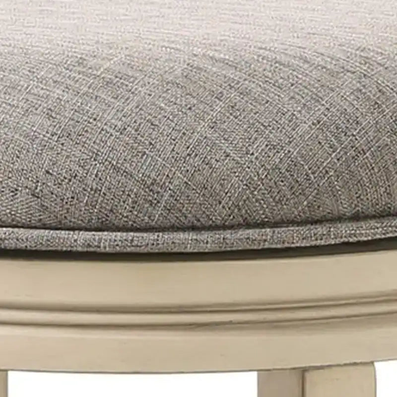 26-Inch Counter Height Swivel Bar Stool, Solid Wood with Upholstered Seat