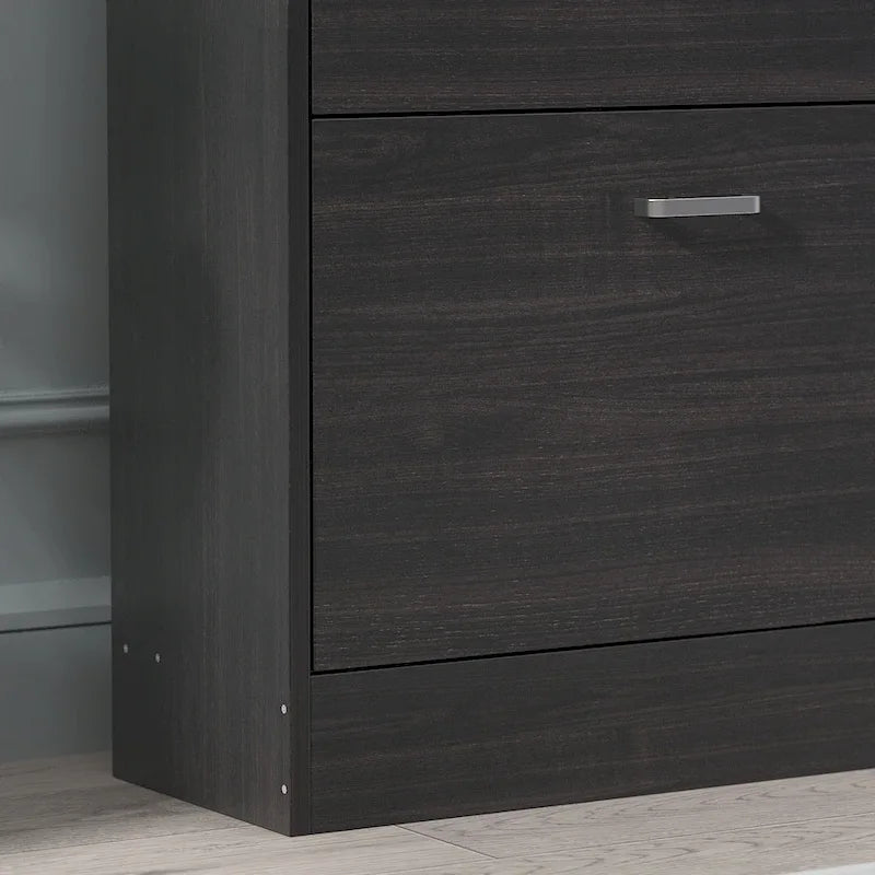 3-Tier Flip Drawer Shoe Cabinet with Top Storage Shelf