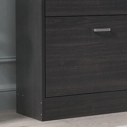 3-Tier Flip Drawer Shoe Cabinet with Top Storage Shelf