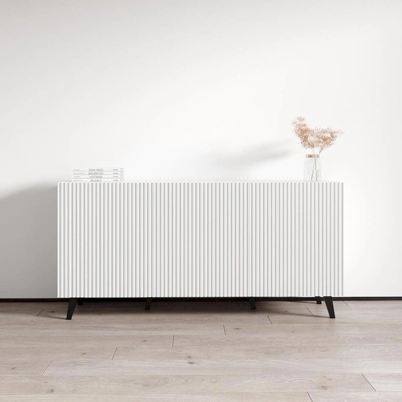 Modern Sideboard with Matte Finish, 60-Inch Wide Storage Cabinet