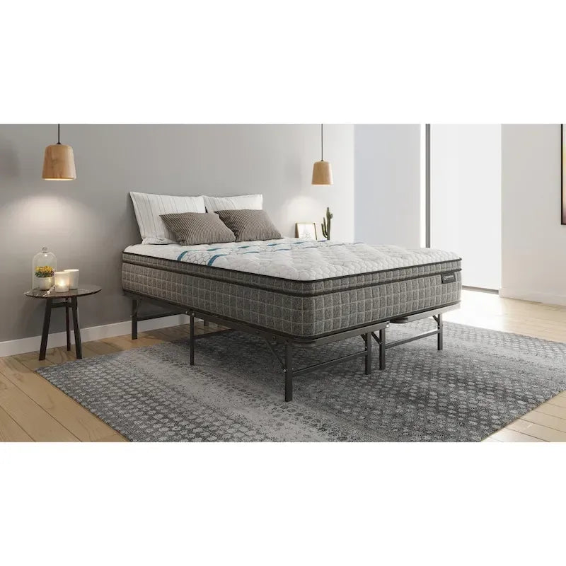 Metal Grid Mattress Foundation with Under-Bed Storage, Easy Assembly