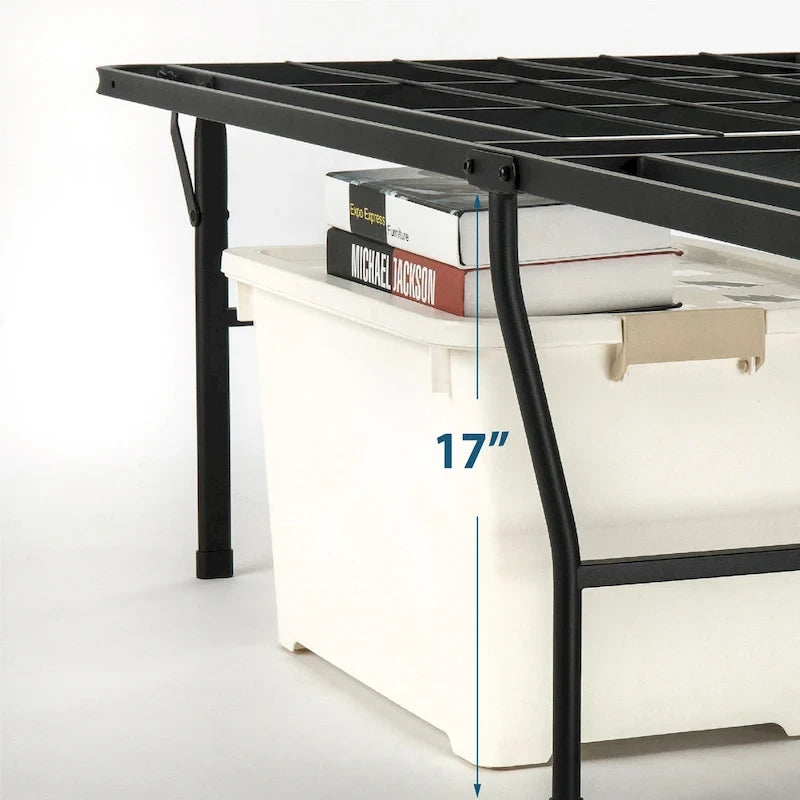 Heavy Duty Steel Mattress Foundation with Under-Bed Storage