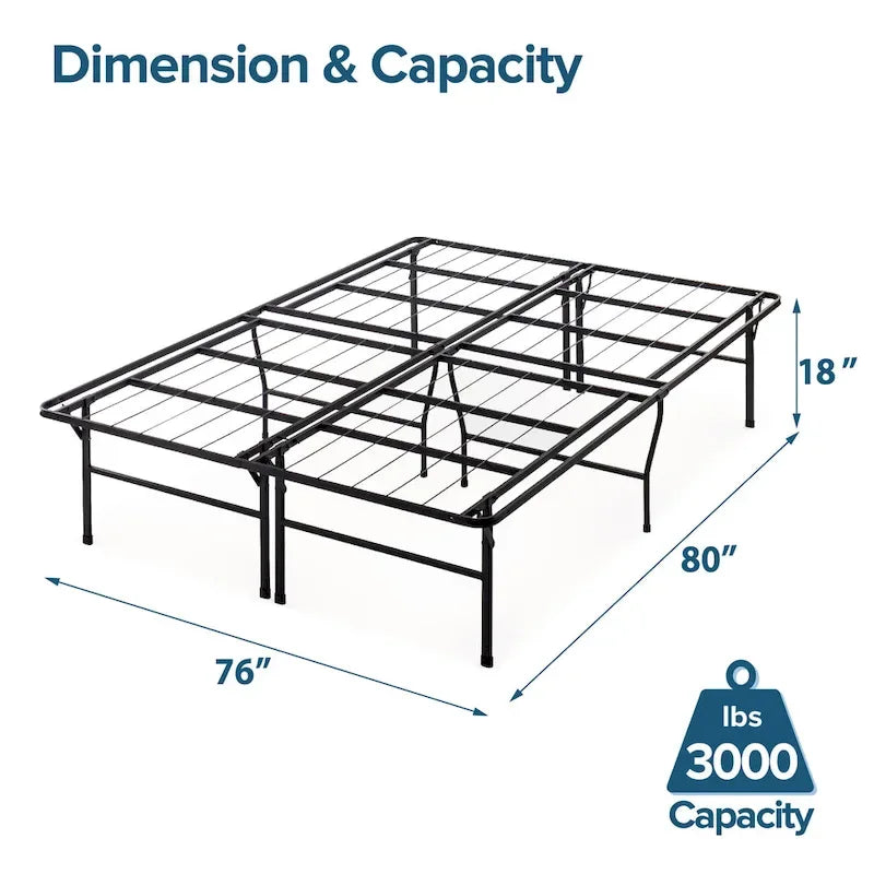 Heavy Duty Steel Mattress Foundation with Under-Bed Storage