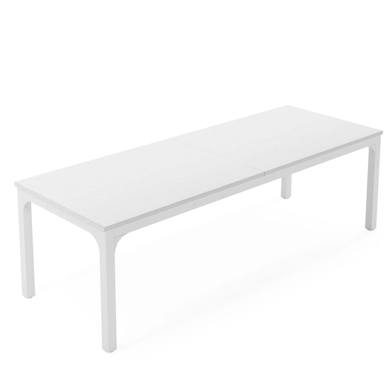 78.7-Inch Extra Long Two-Person Computer Desk with Rustic Wood Top