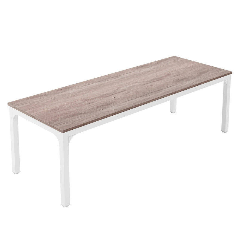 78.7-Inch Extra Long Two-Person Computer Desk with Rustic Wood Top
