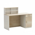 Modern L-Shaped Reception Desk with Scratch-Resistant Surface and Storage