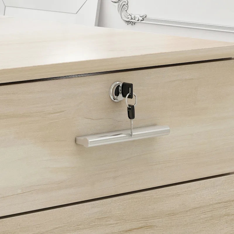 Modern L-Shaped Reception Desk with Scratch-Resistant Surface and Storage