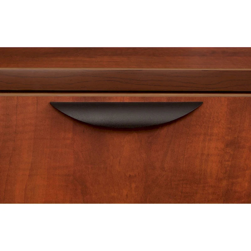 66-Inch Single Pedestal Office Desk with Locking Drawers and Ash Grey Finish