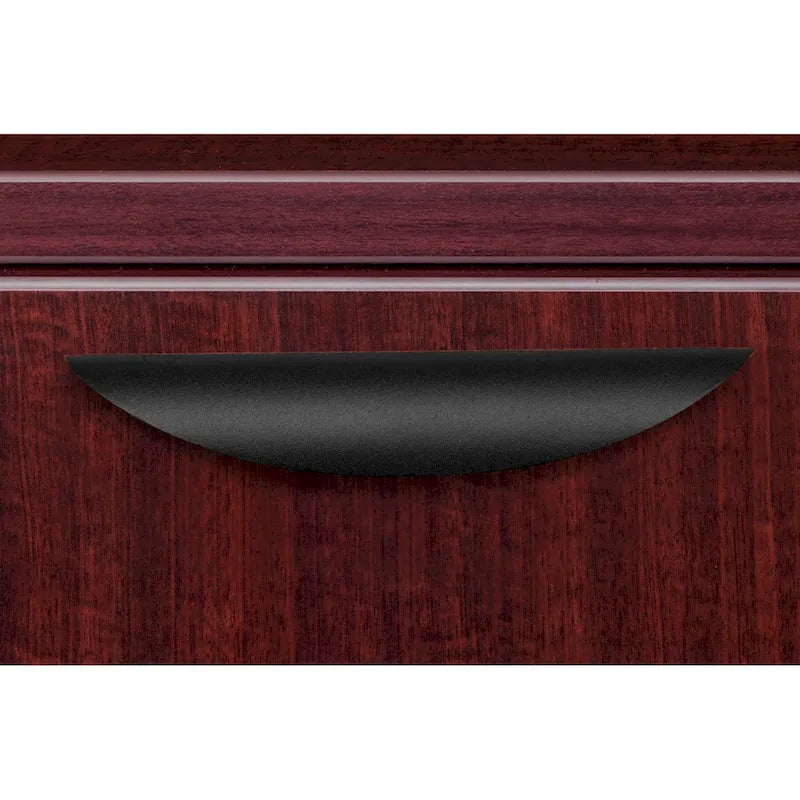 66-Inch Single Pedestal Office Desk with Locking Drawers and Ash Grey Finish