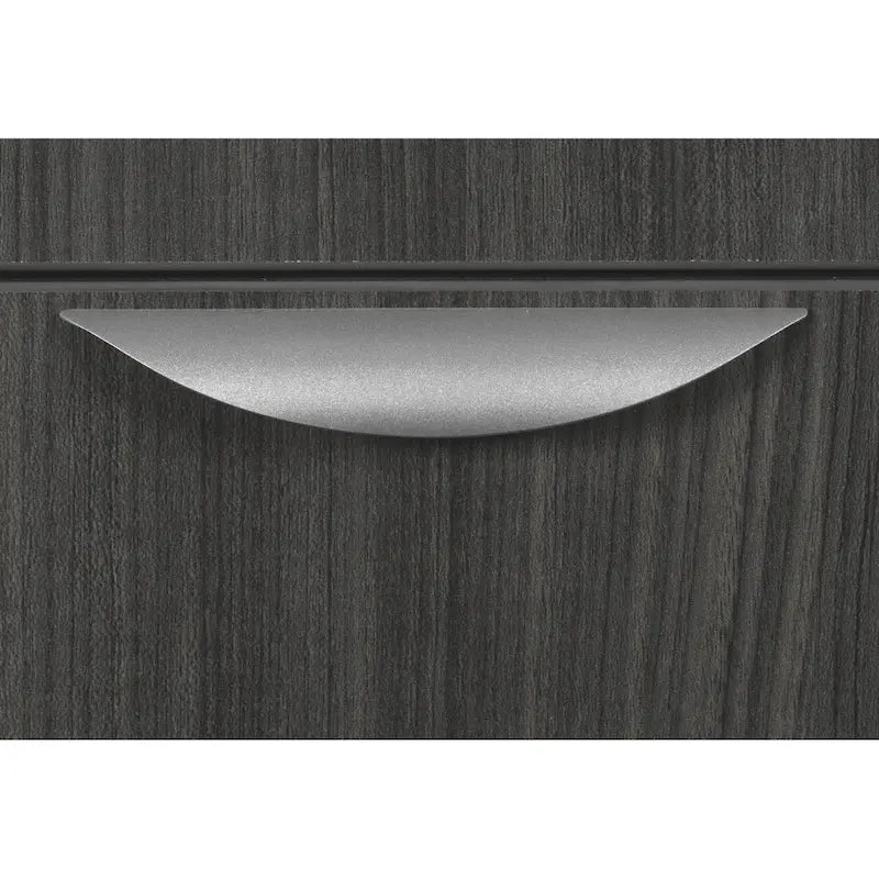66-Inch Single Pedestal Office Desk with Locking Drawers and Ash Grey Finish