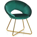 Velvet Accent Arm Chair with Golden Legs, Supports 300 lbs