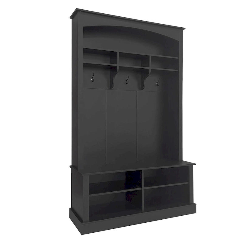 3-in-1 Hall Tree with Coat Rack, Bench and Adjustable Shoe Storage