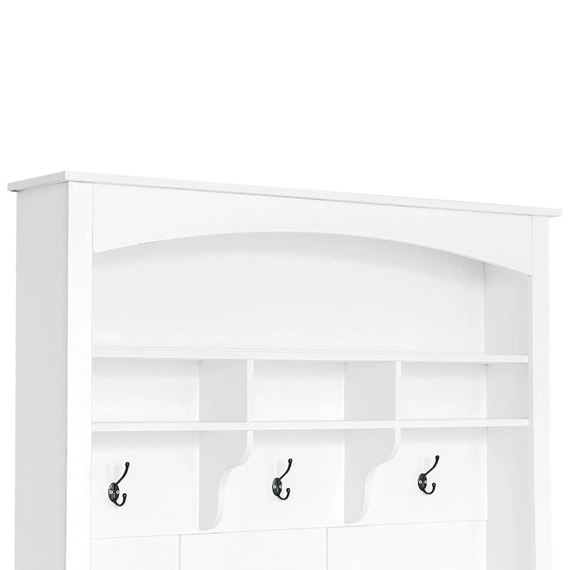 3-in-1 Hall Tree with Coat Rack, Bench and Adjustable Shoe Storage