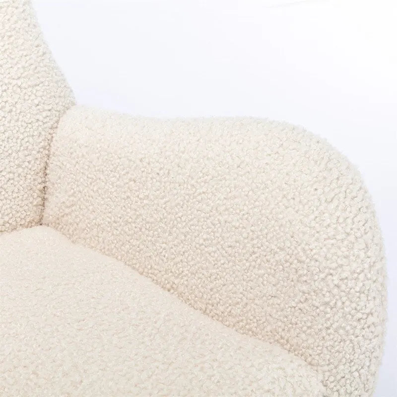 Soft Fabric Padded Rocking Chair with Metal Frame