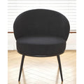 Mid-Century Velvet Accent Chair with Black Metal Legs