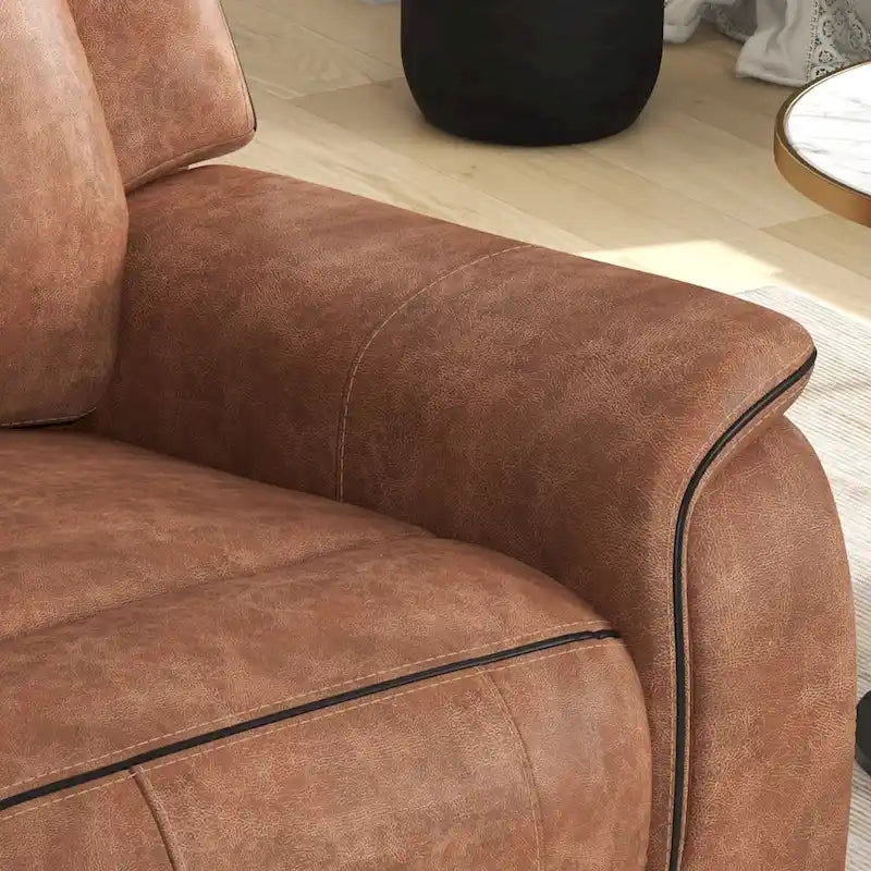 Manual Reclining Chair with High-Density Foam Cushions and Adjustable Backrest