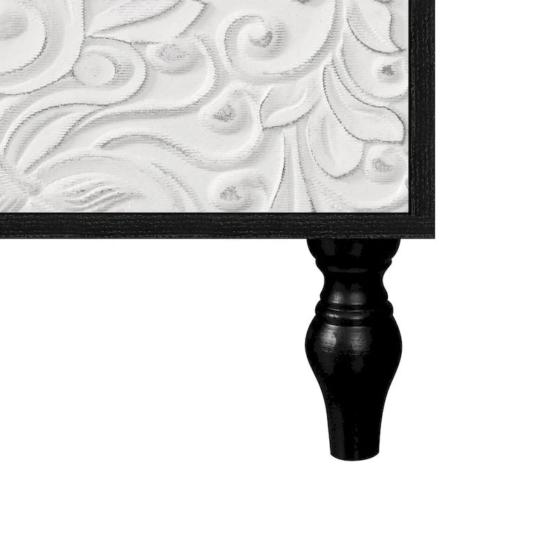 Sideboard with Carved Symmetrical Doors and Adjustable Shelves, TV Stand Compatible