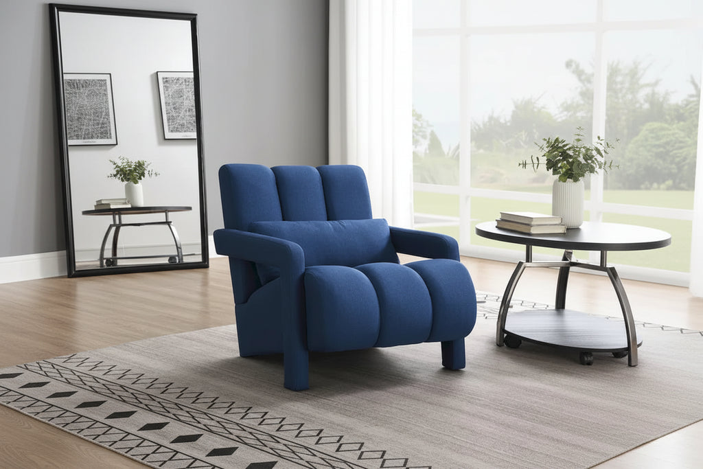 28H Modern Upholstered Accent Chair with a Pillow