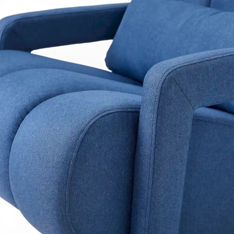 Modern Accent Chair with Pillow, Linen Fabric and High-Density Foam Seat