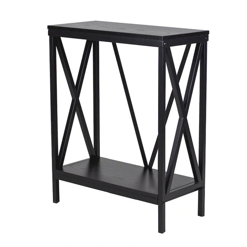 20-Gallon Steel X-Frame Aquarium Stand with Lower Storage Shelf, Black