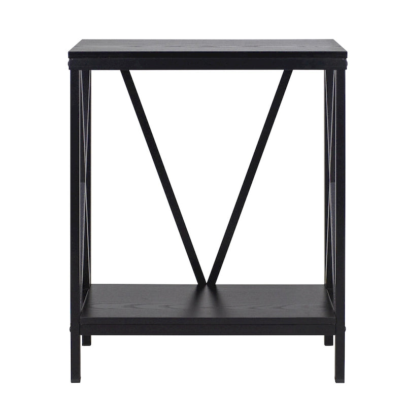 20-Gallon Steel X-Frame Aquarium Stand with Lower Storage Shelf, Black